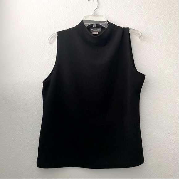 Notations Tops - Notations Black Tank Top Blouse
